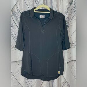 Carhartt Force Women’s Pocket Polo Shirt Black Sz S